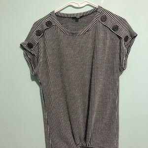 Black and white tee